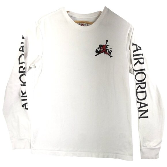 Jordan Other - Jordan Jumpman Classics Shirt Mens Medium White Nike Air Long Sleeve Spellout